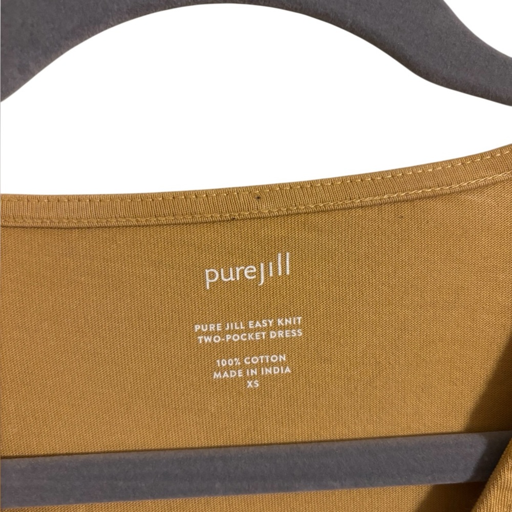 PureJill Easy Knit Two Pocket Dress Yellow XS - Picture 4 of 5